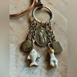 Silver Charm Necklace with various Pendants